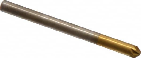 Melin Tool - 1/8" Head Diam, 1/8" Shank Diam, 6 Flute 90° Cobalt Countersink - Apex Tool & Supply