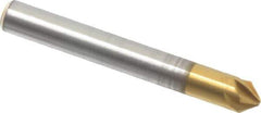 Melin Tool - 3/16" Head Diam, 3/16" Shank Diam, 6 Flute 82° Cobalt Countersink - TiN Finish, 1-1/2" OAL, Single End, Straight Shank, Right Hand Cut - Apex Tool & Supply