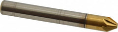 Melin Tool - 1/4" Head Diam, 1/4" Shank Diam, 6 Flute 60° Cobalt Countersink - Apex Tool & Supply