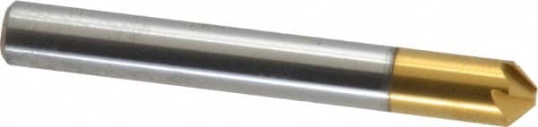 Melin Tool - 1/4" Head Diam, 1/4" Shank Diam, 6 Flute 90° Cobalt Countersink - Apex Tool & Supply