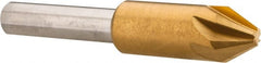 Melin Tool - 3/8" Head Diam, 1/4" Shank Diam, 6 Flute 60° Cobalt Countersink - Apex Tool & Supply