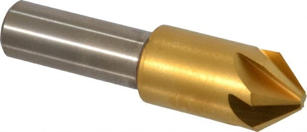 Melin Tool - 1/2" Head Diam, 3/8" Shank Diam, 6 Flute 82° Cobalt Countersink - Apex Tool & Supply