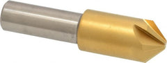 Melin Tool - 1/2" Head Diam, 3/8" Shank Diam, 6 Flute 90° Cobalt Countersink - Apex Tool & Supply