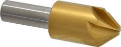 Melin Tool - 7/8" Head Diam, 1/2" Shank Diam, 6 Flute 82° Cobalt Countersink - Apex Tool & Supply