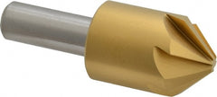 Melin Tool - 1" Head Diam, 1/2" Shank Diam, 6 Flute 90° Cobalt Countersink - Apex Tool & Supply