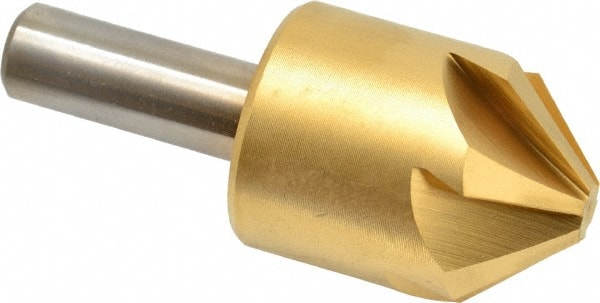 Melin Tool - 1-1/4" Head Diam, 1/2" Shank Diam, 6 Flute 90° Cobalt Countersink - Apex Tool & Supply