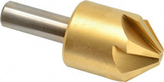 Melin Tool - 1-1/4" Head Diam, 1/2" Shank Diam, 6 Flute 90° Cobalt Countersink - Apex Tool & Supply