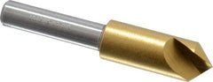 Melin Tool - 3/8" Head Diam, 1/4" Shank Diam, 1 Flute 90° Cobalt Countersink - Apex Tool & Supply