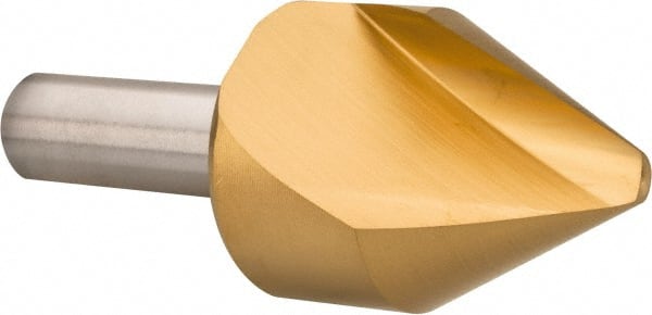 Melin Tool - 1-1/4" Head Diam, 1/2" Shank Diam, 1 Flute 60° Cobalt Countersink - Apex Tool & Supply