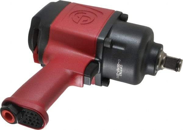 Chicago Pneumatic - 3/4" Drive, 6,300 RPM, 1,200 Ft/Lb Torque Impact Wrench - Pistol Grip Handle, 850 IPM, 7.5 CFM, 90 psi, 3/8" NPTF Inlet - Apex Tool & Supply