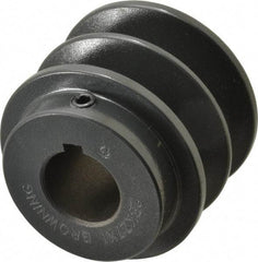 Browning - 1" Bore, 1-31/32 Long, 2.7" Outside Diam, Finished Bore Two Groove V Belt Sheave - 2-1/2 Belt Pitch B, 2.1" Pitch Diam of 4L Belt - Apex Tool & Supply