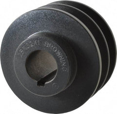 Browning - 1" Bore, 1-31/32 Long, 3.35" Outside Diam, Finished Bore Two Groove V Belt Sheave - 3 Belt Pitch B, 2.6" Pitch Diam of 4L Belt - Apex Tool & Supply