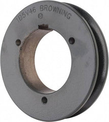 Browning - 1 Groove, 5/8 to 2-1/4 Bore Diam, 4.88" Outside Diam, QD Bushed V Belt Sheave - 4.7 5V Diam Belt Pitch - Apex Tool & Supply
