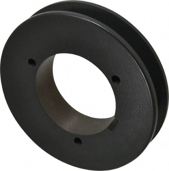 Browning - 1 Groove, 5/8 to 2-1/4 Bore Diam, 5.08" Outside Diam, QD Bushed V Belt Sheave - 4.9 5V Diam Belt Pitch - Apex Tool & Supply