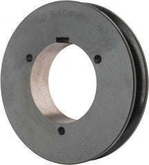 Browning - 1 Groove, 5/8 to 2-1/4 Bore Diam, 5.28" Outside Diam, QD Bushed V Belt Sheave - 5.1 5V Diam Belt Pitch - Apex Tool & Supply