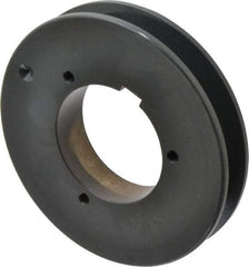 Browning - 1 Groove, 5/8 to 2-1/4 Bore Diam, 5.48" Outside Diam, QD Bushed V Belt Sheave - 5.3 5V Diam Belt Pitch - Apex Tool & Supply
