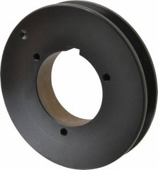 Browning - 1 Groove, 5/8 to 2-1/4 Bore Diam, 5.68" Outside Diam, QD Bushed V Belt Sheave - 5.5 5V Diam Belt Pitch - Apex Tool & Supply