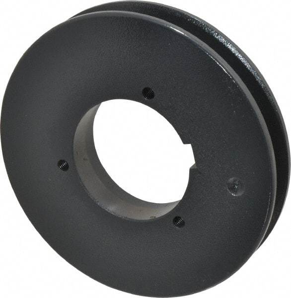 Browning - 1 Groove, 5/8 to 2-1/4 Bore Diam, 6.08" Outside Diam, QD Bushed V Belt Sheave - 5.9 5V Diam Belt Pitch - Apex Tool & Supply