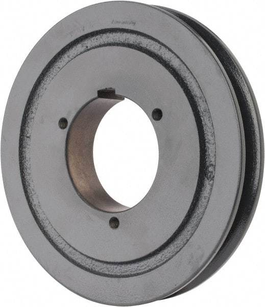 Browning - 1 Groove, 5/8 to 2-1/4 Bore Diam, 6.88" Outside Diam, QD Bushed V Belt Sheave - 6.7 5V Diam Belt Pitch - Apex Tool & Supply