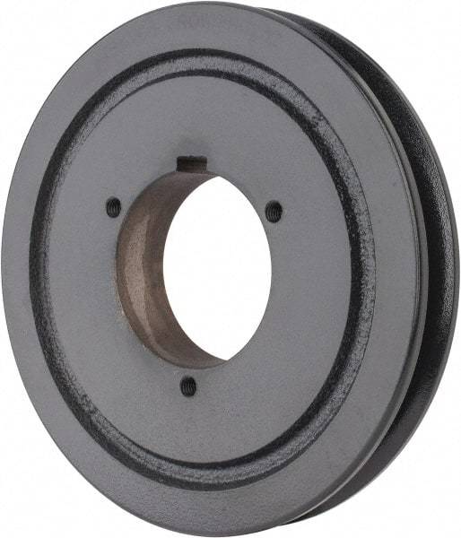 Browning - 1 Groove, 5/8 to 2-1/4 Bore Diam, 7.08" Outside Diam, QD Bushed V Belt Sheave - 6.9 5V Diam Belt Pitch - Apex Tool & Supply