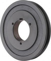Browning - 1 Groove, 5/8 to 2-1/4 Bore Diam, 7.28" Outside Diam, QD Bushed V Belt Sheave - 7.1 5V Diam Belt Pitch - Apex Tool & Supply