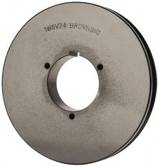 Browning - 1 Groove, 5/8 to 2-1/4 Bore Diam, 7.68" Outside Diam, QD Bushed V Belt Sheave - 7.5 5V Diam Belt Pitch - Apex Tool & Supply