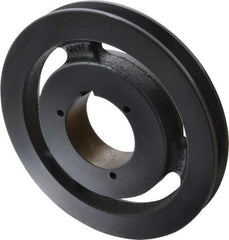 Browning - 1 Groove, 5/8 to 2-1/4 Bore Diam, 8.28" Outside Diam, QD Bushed V Belt Sheave - 8.1 5V Diam Belt Pitch - Apex Tool & Supply
