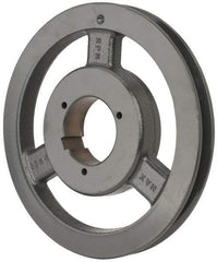 Browning - 1 Groove, 5/8 to 2-1/4 Bore Diam, 9.68" Outside Diam, QD Bushed V Belt Sheave - 9.5 5V Diam Belt Pitch - Apex Tool & Supply