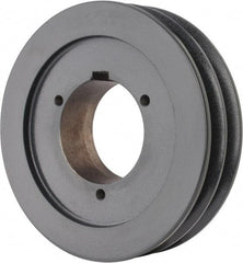 Browning - 2 Groove, 5/8 to 2-1/4 Bore Diam, 6.48" Outside Diam, QD Bushed V Belt Sheave - 6.3 5V Diam Belt Pitch - Apex Tool & Supply