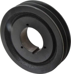 Browning - 2 Groove, 5/8 to 2-1/4 Bore Diam, 7.08" Outside Diam, QD Bushed V Belt Sheave - 6.9 5V Diam Belt Pitch - Apex Tool & Supply