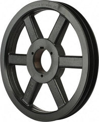 Browning - 2 Groove, 5/8 to 2-1/4 Bore Diam, 12.68" Outside Diam, QD Bushed V Belt Sheave - 12.5 5V Diam Belt Pitch - Apex Tool & Supply