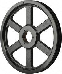 Browning - 2 Groove, 5/8 to 2-1/4 Bore Diam, 15.68" Outside Diam, QD Bushed V Belt Sheave - 15.5 5V Diam Belt Pitch - Apex Tool & Supply