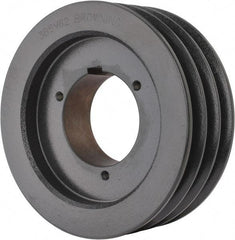 Browning - 3 Groove, 5/8 to 2-1/4 Bore Diam, 6.48" Outside Diam, QD Bushed V Belt Sheave - 6.3 5V Diam Belt Pitch - Apex Tool & Supply