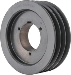Browning - 3 Groove, 5/8 to 2-1/4 Bore Diam, 6.88" Outside Diam, QD Bushed V Belt Sheave - 6.7 5V Diam Belt Pitch - Apex Tool & Supply
