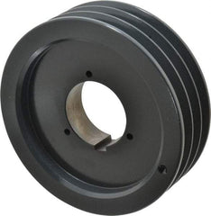 Browning - 3 Groove, 5/8 to 2-1/4 Bore Diam, 7.68" Outside Diam, QD Bushed V Belt Sheave - 7.5 5V Diam Belt Pitch - Apex Tool & Supply