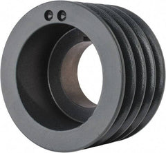 Browning - 4 Groove, 5/8 to 2-1/4 Bore Diam, 5.48" Outside Diam, QD Bushed V Belt Sheave - 5.3 5V Diam Belt Pitch - Apex Tool & Supply