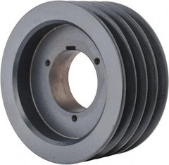 Browning - 4 Groove, 5/8 to 2-1/4 Bore Diam, 6.68" Outside Diam, QD Bushed V Belt Sheave - 6.5 5V Diam Belt Pitch - Apex Tool & Supply