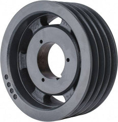 Browning - 4 Groove, 5/8 to 2-1/4 Bore Diam, 8.28" Outside Diam, QD Bushed V Belt Sheave - 8.1 5V Diam Belt Pitch - Apex Tool & Supply