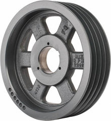 Browning - 4 Groove, 5/8 to 2-1/4 Bore Diam, 11.28" Outside Diam, QD Bushed V Belt Sheave - 11.1 5V Diam Belt Pitch - Apex Tool & Supply