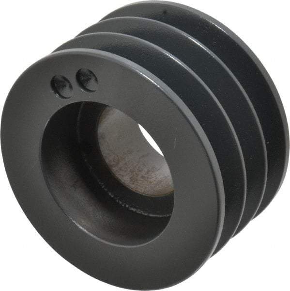 Browning - 3 Groove, 1/2 to 2-7/16 Bore Diam, 4.48" Outside Diam, QD Bushed V Belt Sheave - 4.3 5V Diam Belt Pitch - Apex Tool & Supply