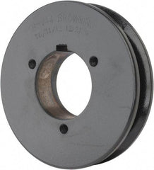 Browning - 1 Groove, 1/2 to 2-7/16 Bore Diam, 4.68" Outside Diam, QD Bushed V Belt Sheave - 4.5 5V Diam Belt Pitch - Apex Tool & Supply