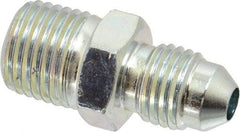 Voss - 7/16-20 x 1/4 Male Thread, Zinc Plated Carbon Steel Industrial Pipe Adapter - MJIC x MBSPT - Apex Tool & Supply