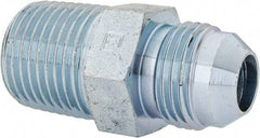 Voss - 3/4-16 x 1/2 Male Thread, Zinc Plated Carbon Steel Industrial Pipe Adapter - MJIC x MBSPT - Apex Tool & Supply