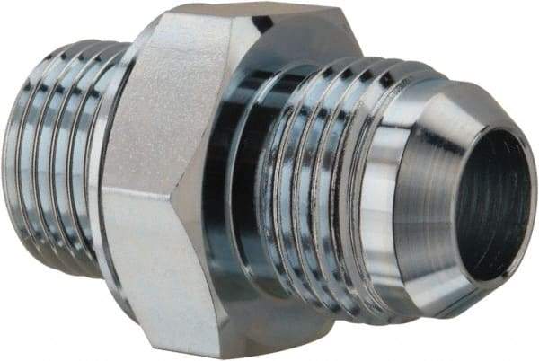 Voss - 7/8-14 x 1/2 Male Thread, Zinc Plated Carbon Steel Industrial Pipe Adapter - MJIC x MBSPP - Apex Tool & Supply