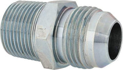 Voss - 1-1/16 - 12 x 3/4 Male Thread, Zinc Plated Carbon Steel Industrial Pipe Adapter - MJIC x MBSPT - Apex Tool & Supply