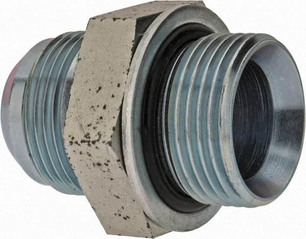 Voss - 1-5/16 - 12 x 1 Male Thread, Zinc Plated Carbon Steel Industrial Pipe Adapter - MJIC x MBSPP - Apex Tool & Supply
