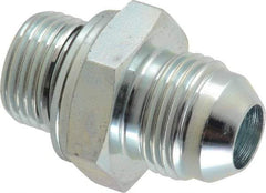 Voss - 3/4-16 x M18x1.5 Male Thread, Zinc Plated Carbon Steel Industrial Pipe Adapter - MJIC x Male Metric - Apex Tool & Supply
