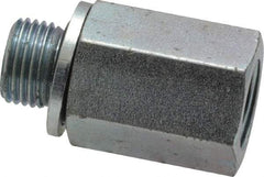 Voss - 1/8 Male Thread x 1/8 Female Thread, Zinc Plated Carbon Steel Industrial Pipe Adapter - MBSPP x FNPT - Apex Tool & Supply