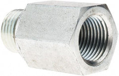 Voss - M16x1.5 Male Thread x 3/8 Female Thread, Zinc Plated Carbon Steel Industrial Pipe Adapter - Male Metric x FNPT - Apex Tool & Supply