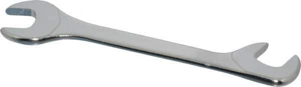 Facom - 12mm Stubby Extra Thin Open End Wrench - 3-15/16" OAL, Double End, Satin Finish, 15° & 75° Head Angle - Apex Tool & Supply